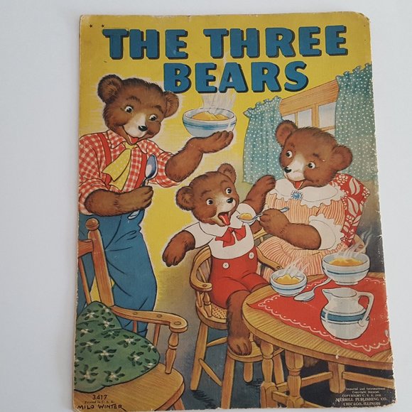 The Three Bears Milo Winter 3417 Vintage 1938 Merrill Publishing Company Chicago - Picture 9 of 12